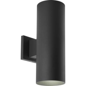 Cylinder 2-Light Wall Lantern in Black