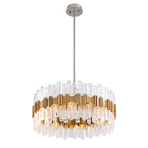  Ciro Pendant Light in Antique Silver Leaf Stainless