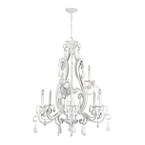 Craftmade Englewood 9 Light Traditional Chandelier in Gloss White