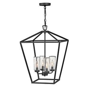 Hinkley Alford Place 4-Light Outdoor Pendant In Museum Black