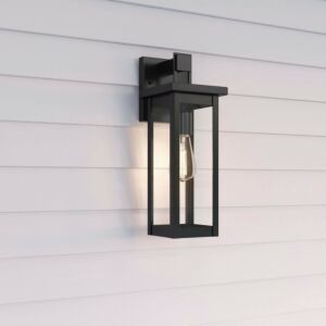 Barkeley 1-Light Outdoor Wall Sconce in Powder Coated Black