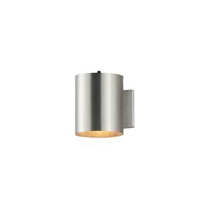 Outpost 1-Light Outdoor Wall Lantern in Brushed Aluminum