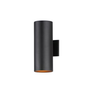 Outpost 2-Light Outdoor Wall Lantern in Black
