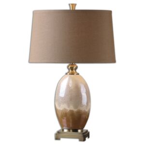Eadric 1-Light Table Lamp in Brushed Antiqued Gold