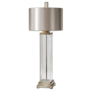 Drustan 1-Light Table Lamp in Brushed Champagne
