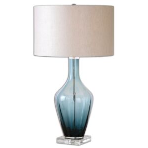 Hagano 1-Light Table Lamp in Dark Azure Blue