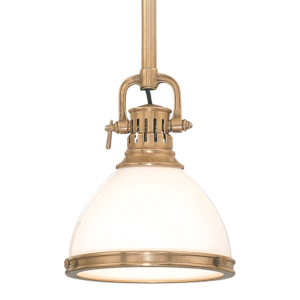 Hudson Valley Randolph 15 Inch Pendant Light in Aged Brass
