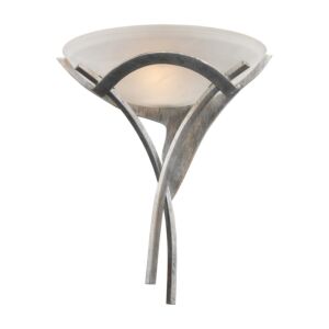 Aurora 1-Light Wall Sconce in Tarnished Silver