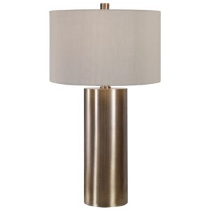 Taria 1-Light Table Lamp in Antiqued Brushed Brass