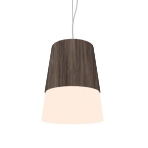 Conical 1-Light Pendant in American Walnut