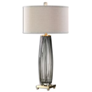 Vilminore 1-Light Table Lamp in Antique Brass