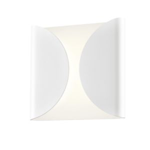 Sonneman Folds 8 Inch LED Wall Sconce in Textured White