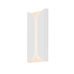 Sonneman Folds 13.75 Inch LED Wall Sconce in Textured White