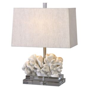 Coral 1-Light Table Lamp in Ivory Coral