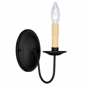 Heritage 1-Light Wall Sconce in Black