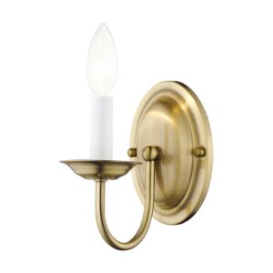 Home Basics 1-Light Wall Sconce in Antique Brass