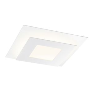 Sonneman Offset 15 Inch LED Semi Flush Mount in Textured White