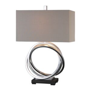 Soroca 1-Light Table Lamp in Metallic Silver Leaf