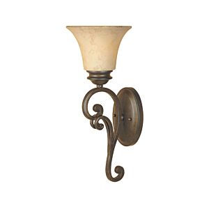 Mendocino 1-Light Wall Sconce in Forged Sienna