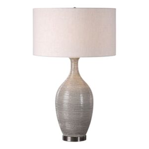 Dinah 1-Light Table Lamp in Polished Nickel