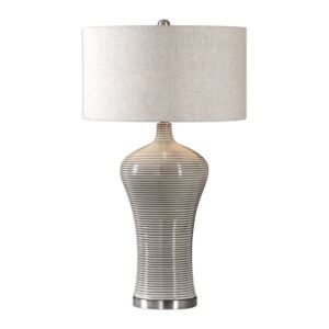 Dubrava 1-Light Table Lamp in Brushed Nickel