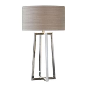 Keokee 1-Light Table Lamp in Polished Stainless Steel