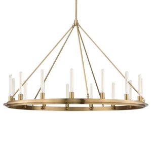 Chambers 15-Light Pendant in Aged Brass