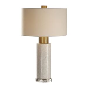 Vaeshon 1-Light Table Lamp in Brushed Brass