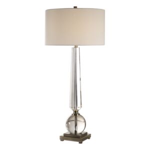 Crista 1-Light Table Lamp in Brushed Nickel