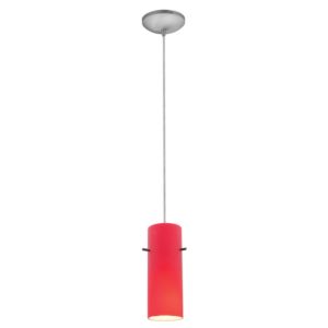 Cylinder Red Corded Pendant Light