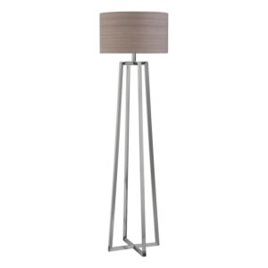 Keokee 1-Light Floor Lamp in Polished Stainless Steel