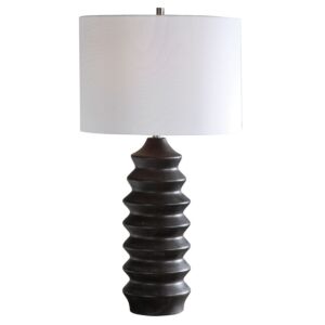 Mendocino 1-Light Table Lamp in Rustic Black