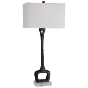 Darbie 1-Light Table Lamp in Aged Black
