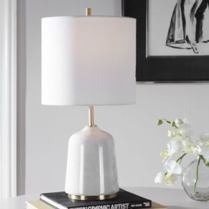 Eloise 1-Light Table Lamp in Brushed Light Brass