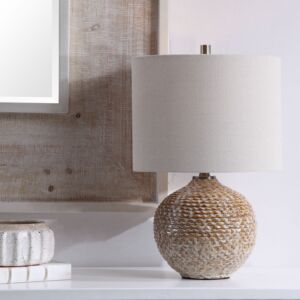 Lagos 1-Light Table Lamp in Brushed Brass