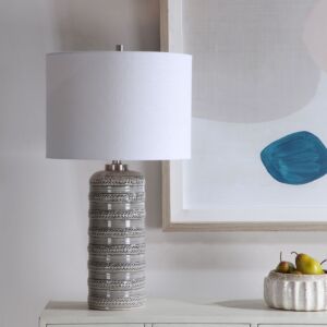 Alenon 1-Light Table Lamp in Brushed Nickel