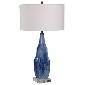 Everard 1-Light Table Lamp in Polished Nickel