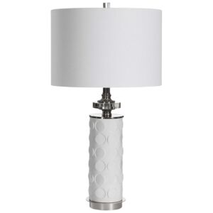Calia 1-Light Table Lamp in Polished Nickel