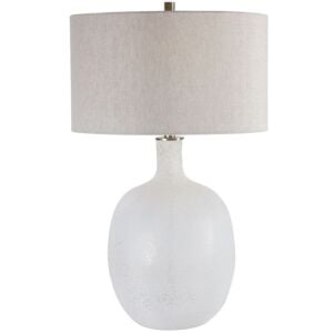 Whiteout 1-Light Table Lamp in Brushed Nickel