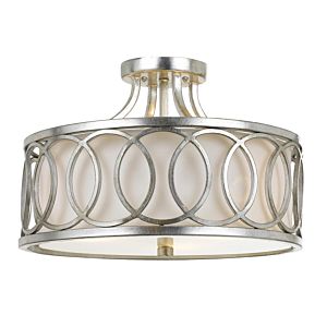 Libby Langdon for Crystorama Graham Ceiling Light in Antique Silver