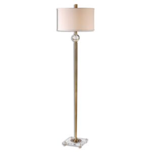 Mesita 1-Light Floor Lamp in Brush Brass