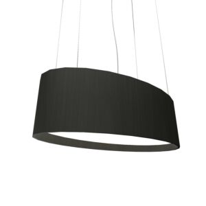 Oval LED Pendant in Charcoal