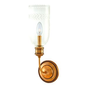 Hudson Valley Lafayette 17 Inch Wall Sconce in Aged Brass