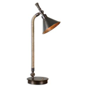Duvall Task 1-Light Table Lamp in Oxidized Bronze