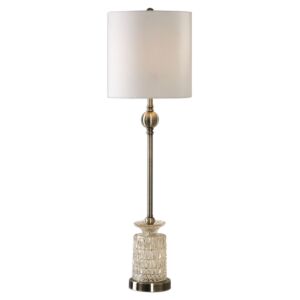 Flaviana 1-Light Buffet Lamp in Antique Brass