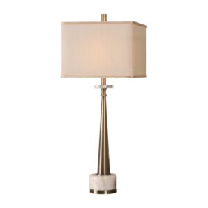 Verner 1-Light Table Lamp in Antique Brass