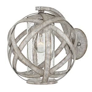 Carson 1-Light Outdoor Small Wall Mount in Weathered Zinc