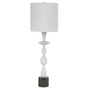 Inverse 1-Light Table Lamp in Black with White