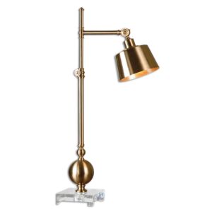 Laton 1-Light Task Lamp in Brushed Brass