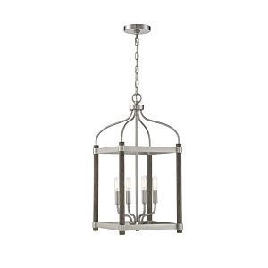 Savoy House Eagen 4 Light Pendant in Graywood with Pewter Accents